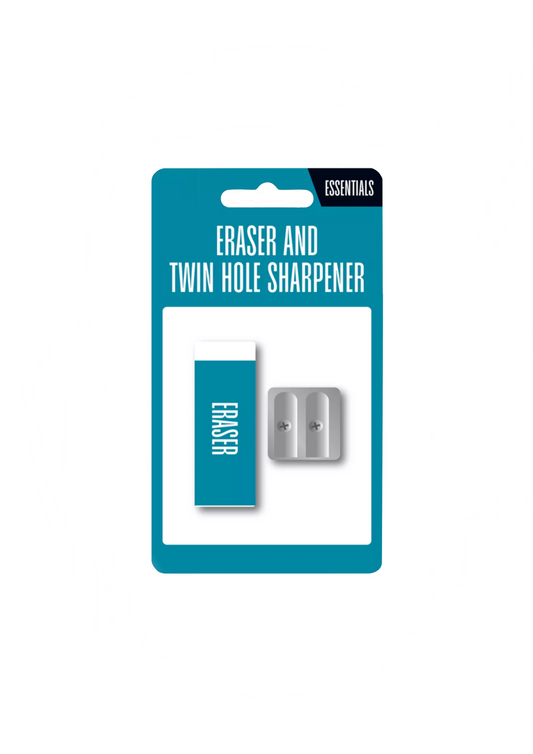 Essentials Eraser and twin hole Sharpener set