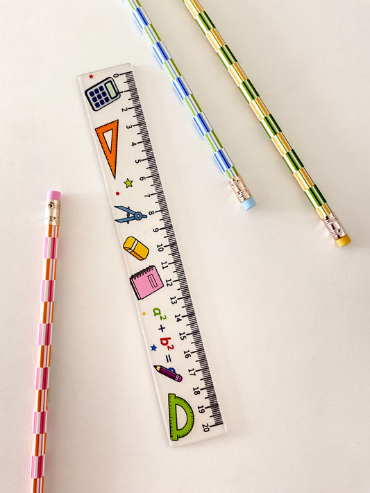 Maths themed ruler