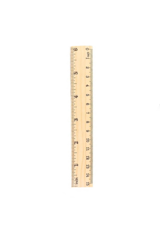 Wooden ruler 15cm
